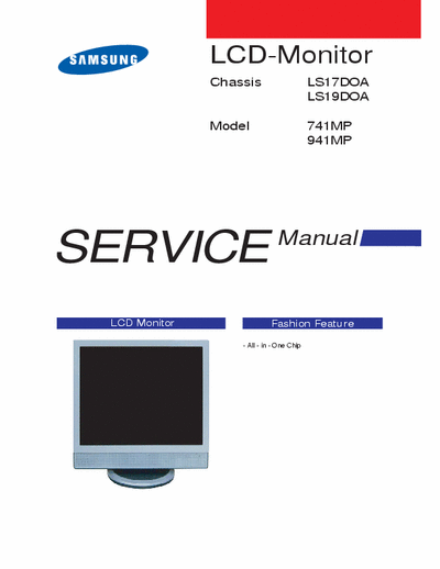SAMSUNG 941MP, 741MP service manual